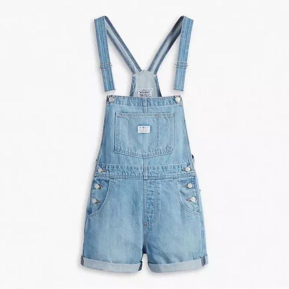 Levi’s Vintage Women's Shortalls In the Field Light Wash Size XL